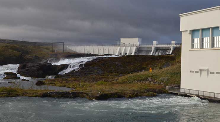 A key selling point for Verne Global is Iceland's supply of hydro power, generated by dams like this one at the Ljósafossstöð hydroelectric plant on the River Sog. (Photo: Rich Miller)