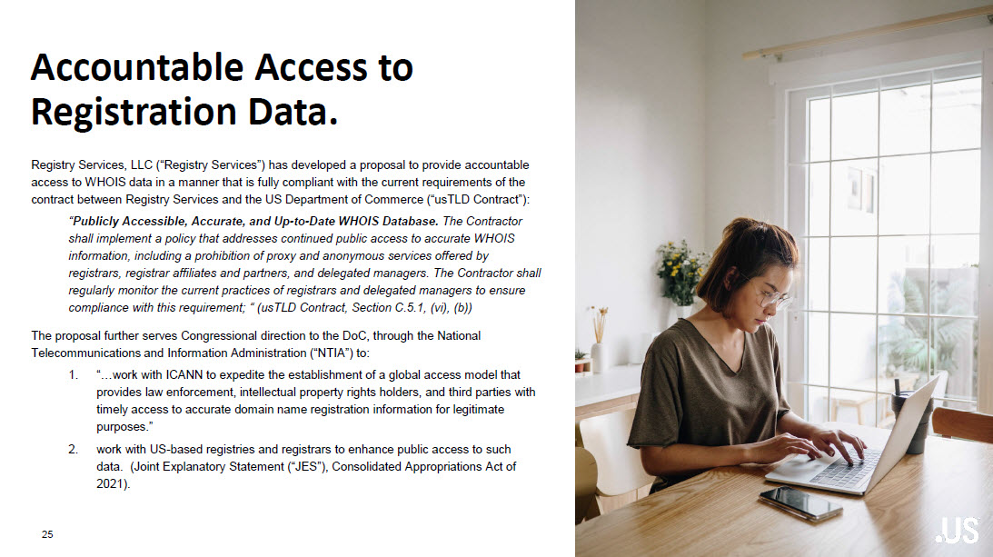 .US Town Hall and the Secure WHOIS Gateway Proposal 6 .US Town Hall and the Secure WHOIS Gateway Proposal