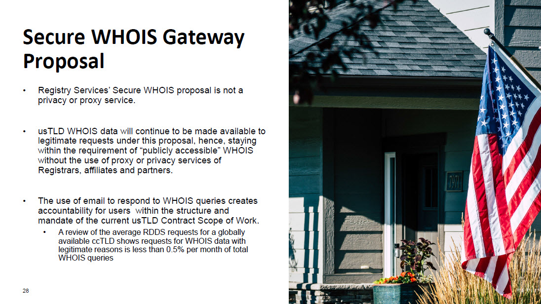 .US Town Hall and the Secure WHOIS Gateway Proposal 9 .US Town Hall and the Secure WHOIS Gateway Proposal
