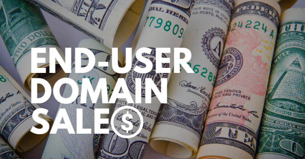 Here are the latest end user domain sales