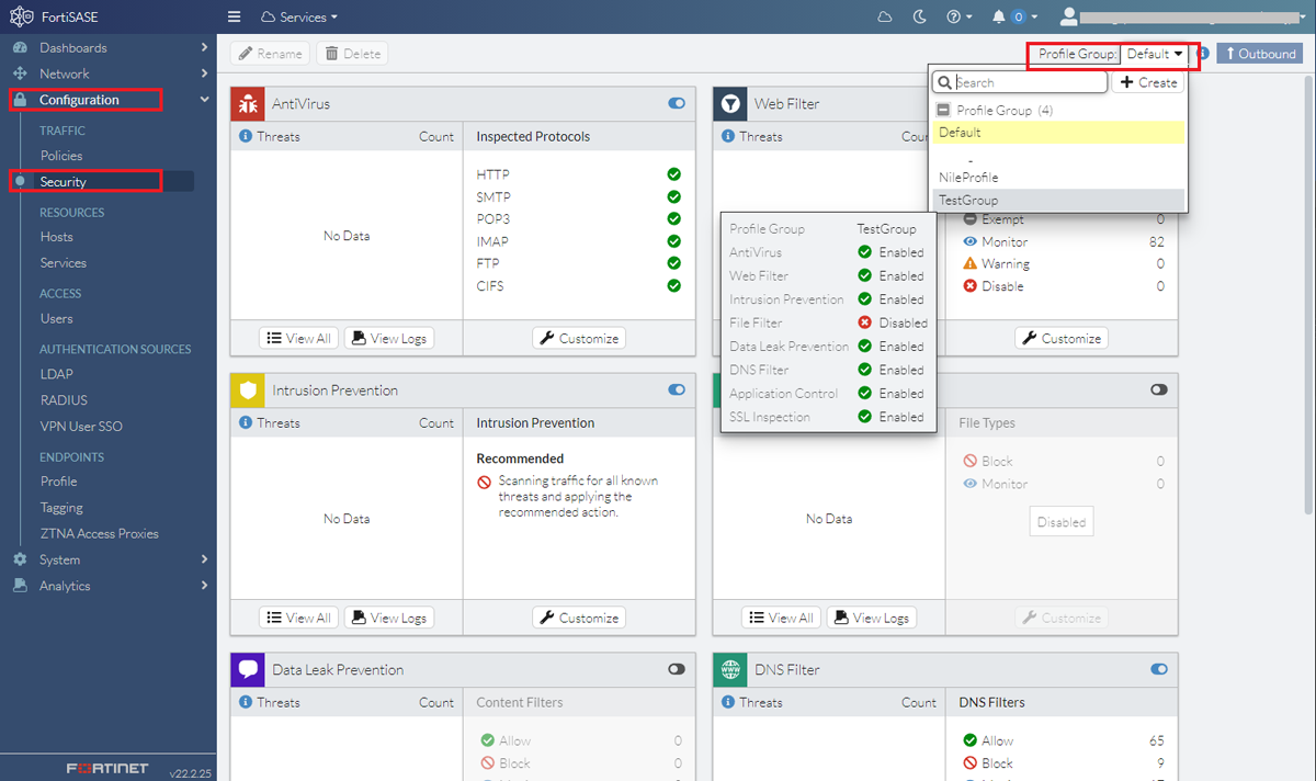 Top 8 Secure Access Service Edge (SASE) Providers in 2023 15 Fortinet FortiSASE dashboard.