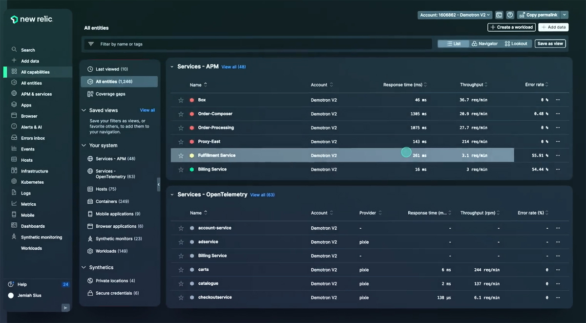 6 Best Cloud Log Management Services in 2024 Reviewed 5 New Relic interface.