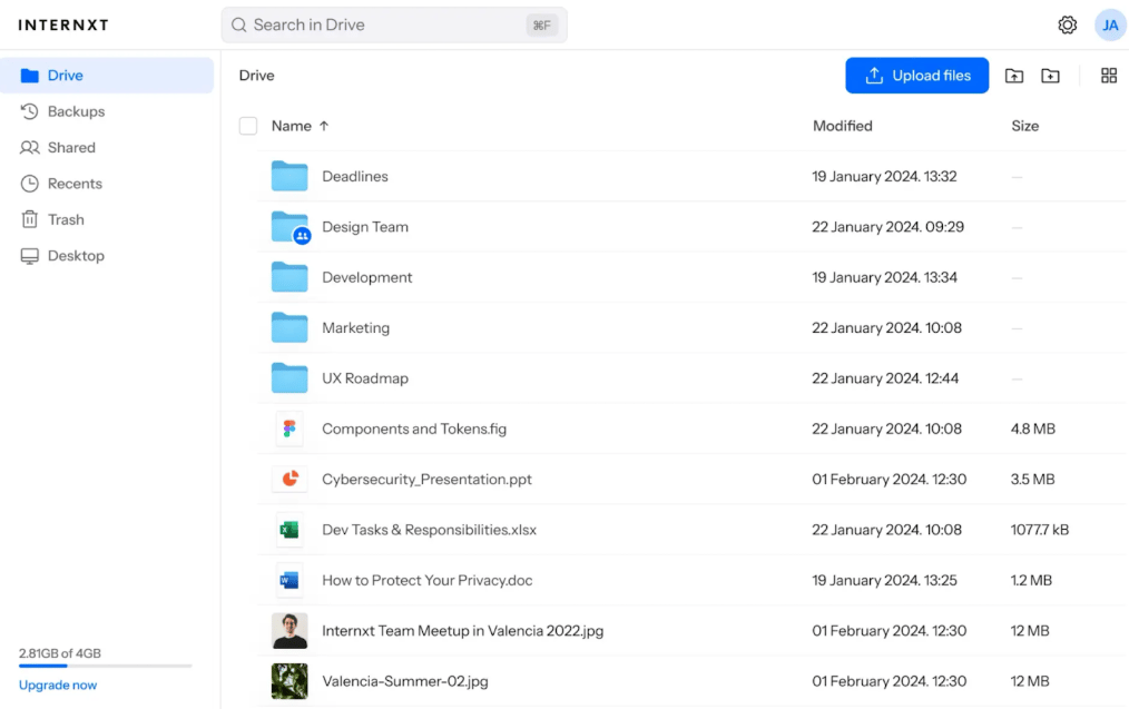 Most Secure Cloud Storage for Privacy & Protection 11 Internxt screenshot